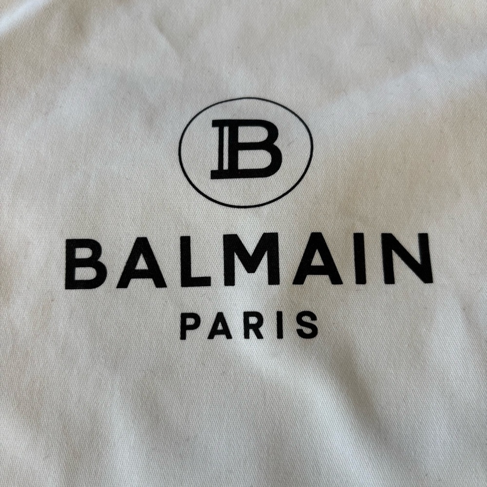 Balmain White Logo Drawstring Bag - Picture 6 of 6